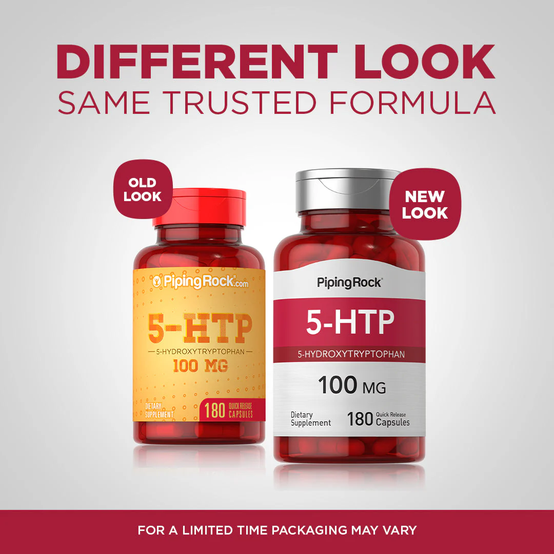 5-HTP, 100 mg, 180 Quick Release Capsules, 2  Bottles - Image 4