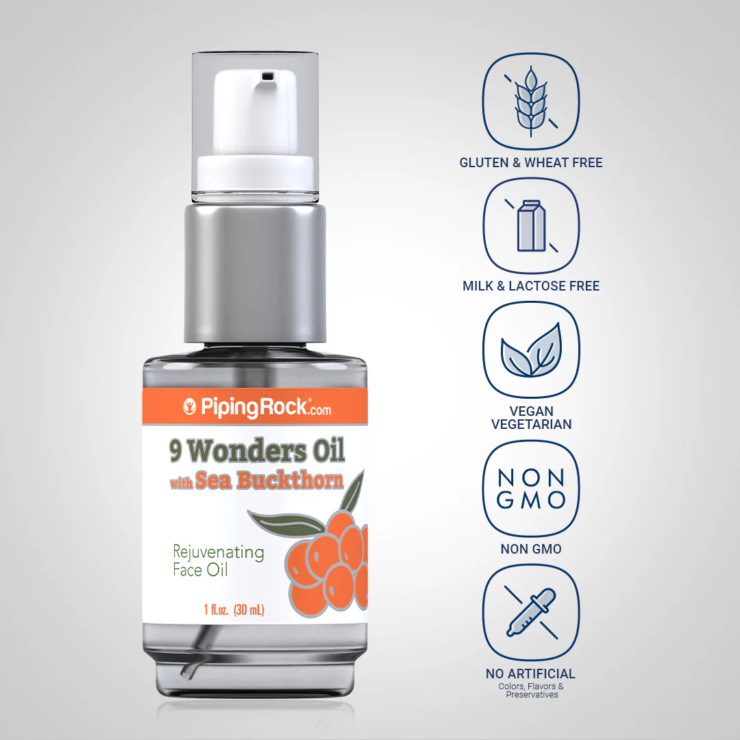 9 Wonders Oil with Sea Buckthorn, 1 fl oz (30 mL) Pump Bottle, 3  Pump Bottles - Image 4