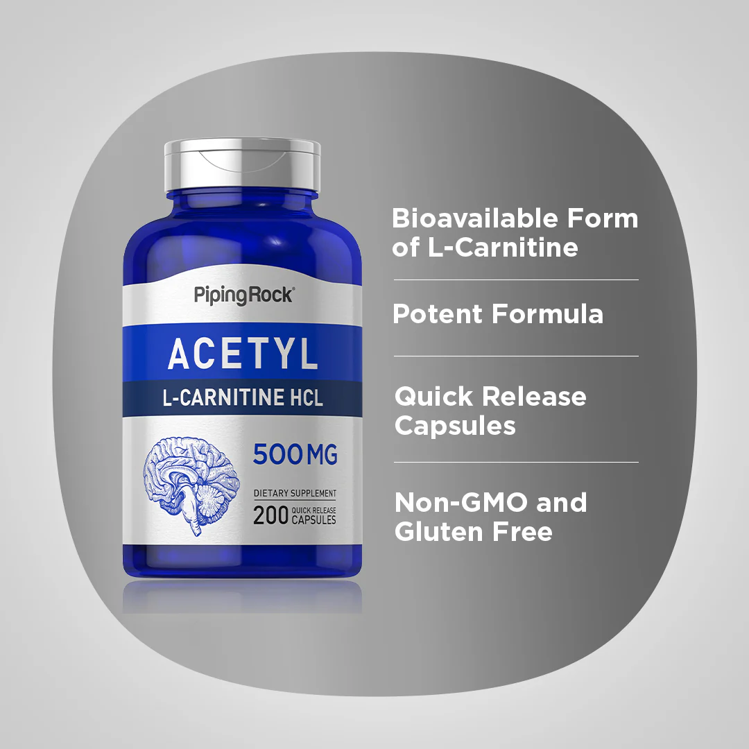 Acetyl L-Carnitine, 500 mg, 200 Quick Release Capsules - Image 4