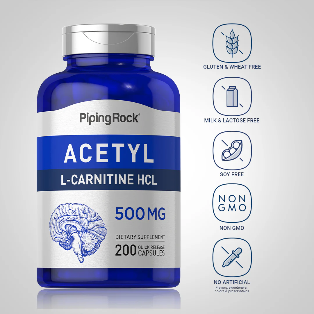 Acetyl L-Carnitine, 500 mg, 200 Quick Release Capsules, 2  Bottles - Image 5