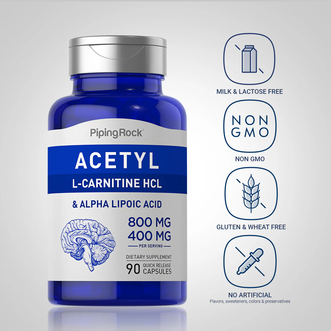 Acetyl L-Carnitine 800 mg & Alpha Lipoic Acid 400 mg, 90 Quick Release Capsules - Image 5