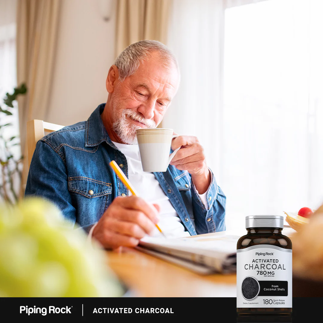 Activated Coconut Charcoal, 780 mg (per serving), 180 Quick Release Capsules, 2  Bottles - Image 7