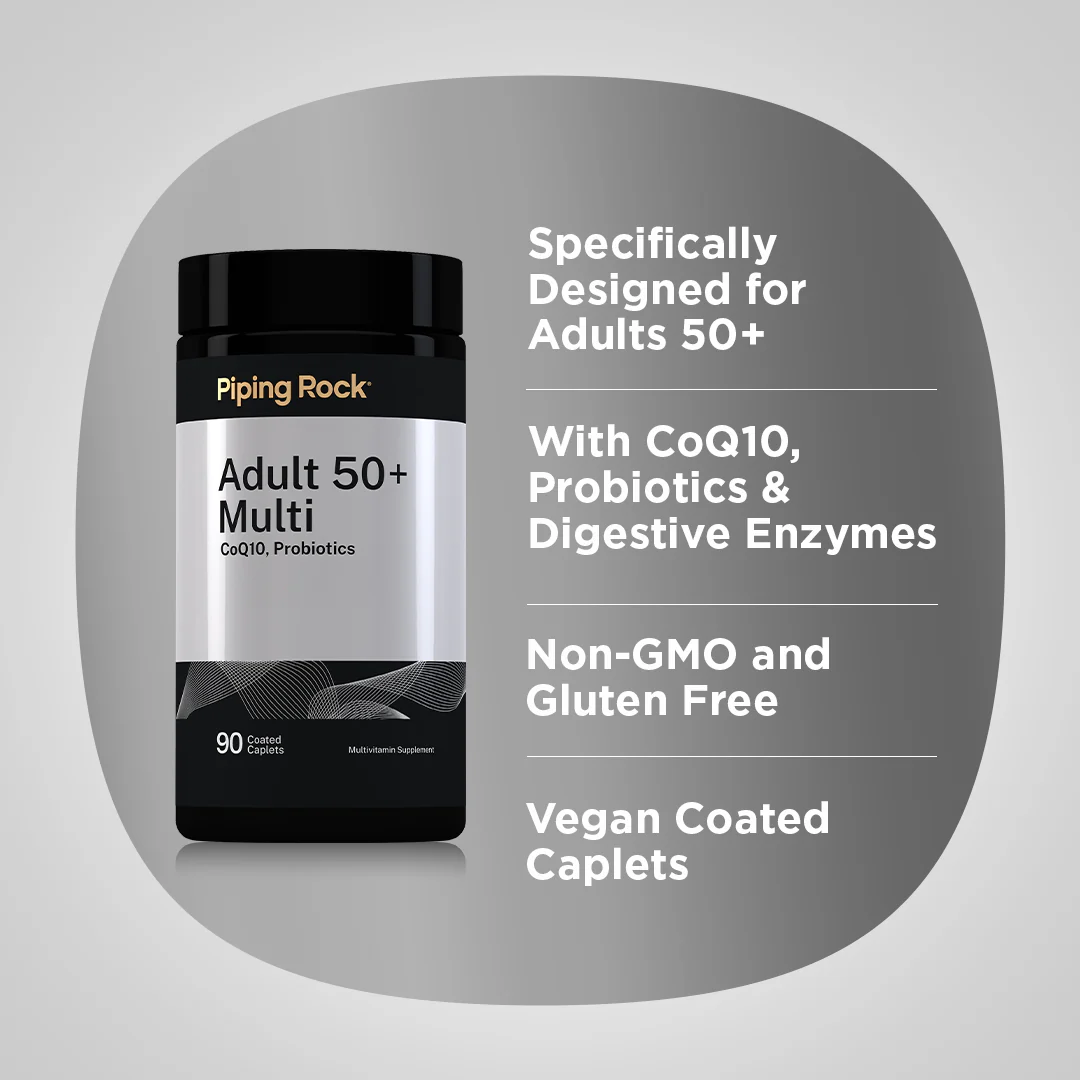 Adult 50+ Multivitamin, 90 Coated Caplets - Image 3