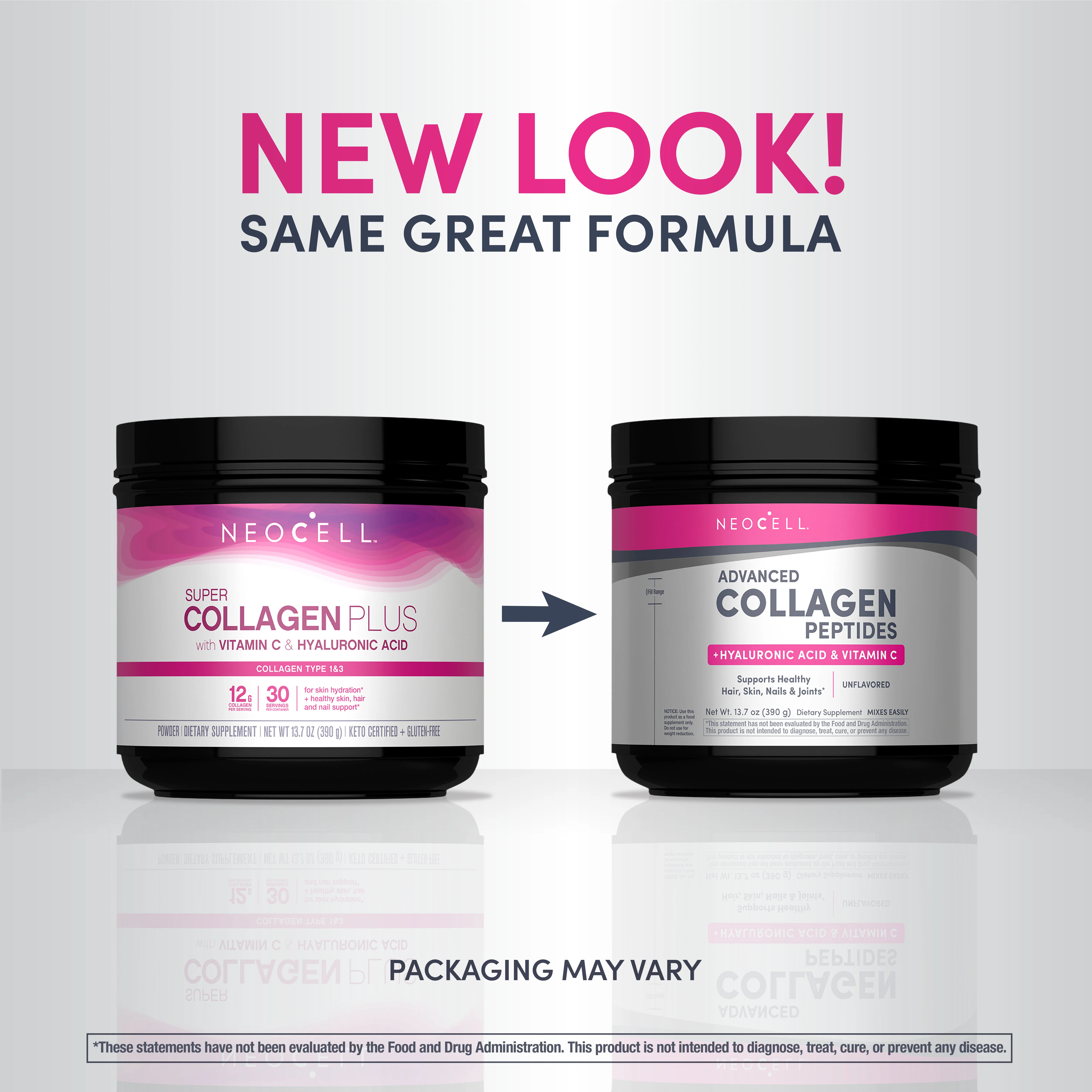 Advanced Collagen Peptides + Hyaluronic Acid + C, 13.7 oz (390 g) Powder - Image 3