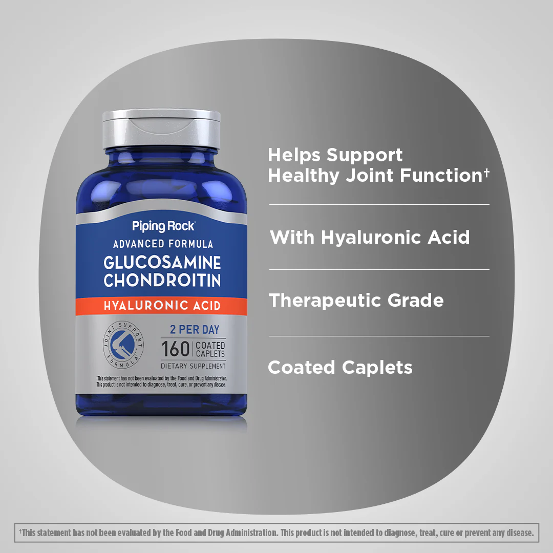 Advanced Glucosamine Chondroitin Hyaluronic Acid, 160 Coated Caplets - Image 4