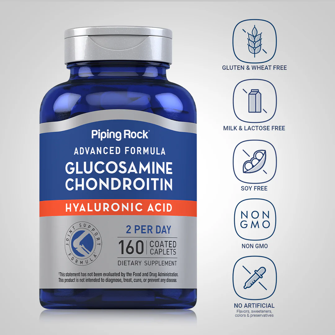Advanced Glucosamine Chondroitin Hyaluronic Acid, 160 Coated Caplets, 2  Bottles - Image 5