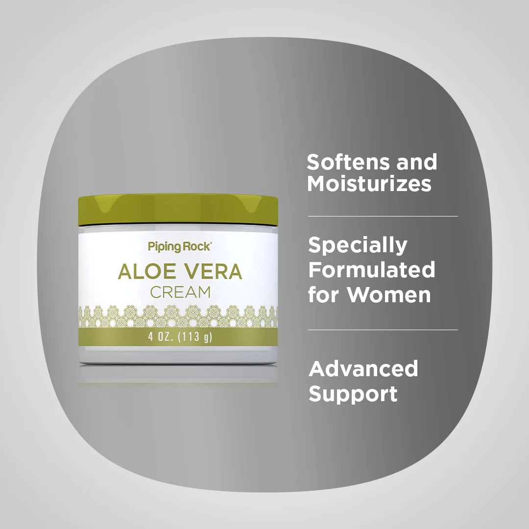 Aloe Vera Moisturizing Cream, 4 oz (113 g) Jar - Image 3