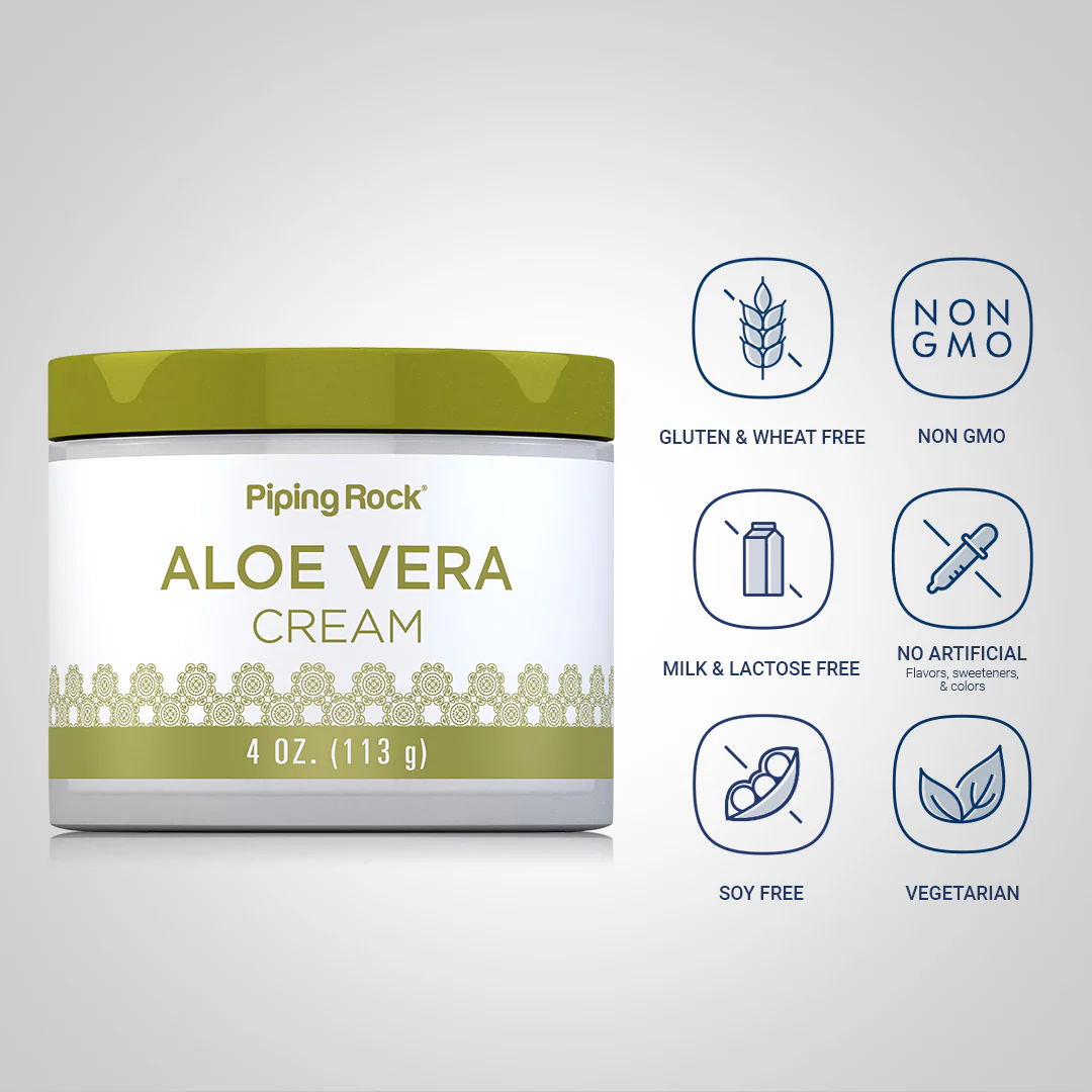 Aloe Vera Moisturizing Cream, 4 oz (113 g) Jar - Image 4