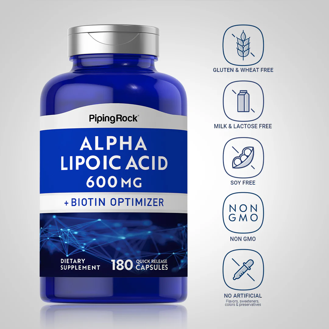 Alpha Lipoic Acid, 600 mg, 180 Quick Release Capsules, 2  Bottles - Image 5