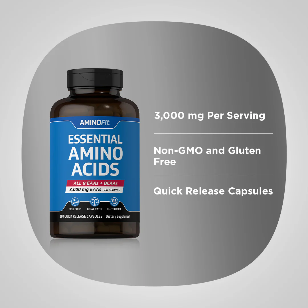 AminoFit Essential Amino Acids, 180 Quick Release Capsules - Image 4