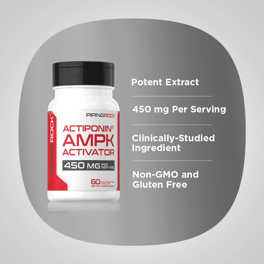 AMPK Activator (Actiponin), 450 mg (per serving), 60 Quick Release Capsules, 2  Bottles - Image 4