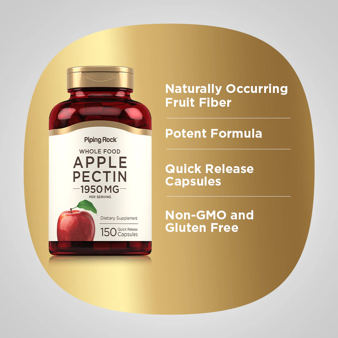 Apple Pectin, 1950 mg (per serving), 150 Quick Release Capsules - Image 11