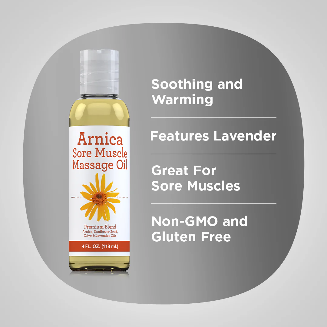 Arnica Massage Oil, 4 fl oz (118 mL) Bottle, 2  Bottles - Image 3
