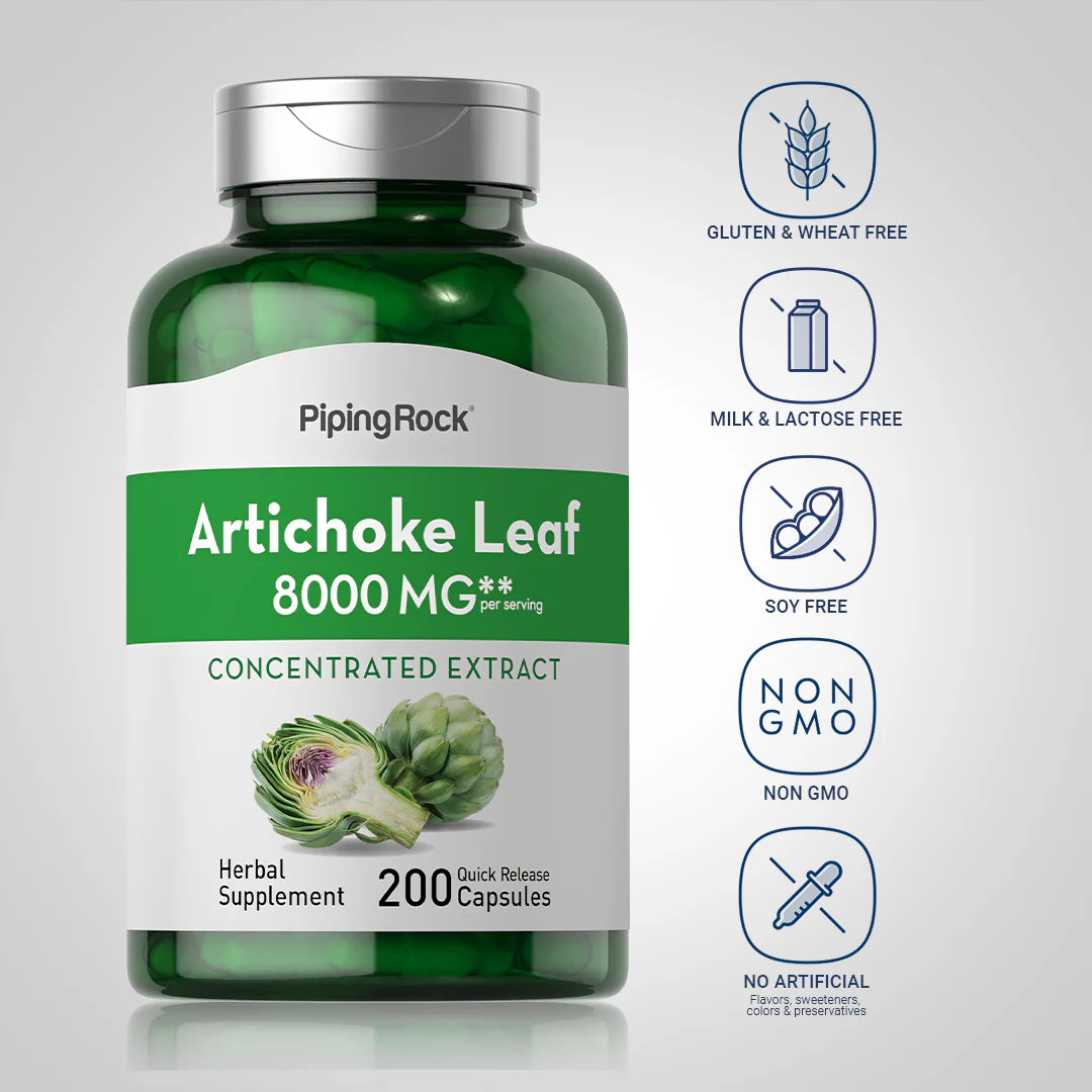 Artichoke Leaf, 8000 mg (per serving), 200 Quick Release Capsules - Image 5
