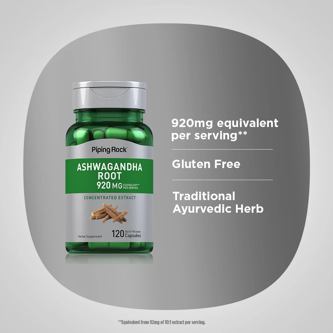 Ashwagandha Root (Withania somnifera), 920 mg (per serving), 120 Quick Release Capsules - Image 4