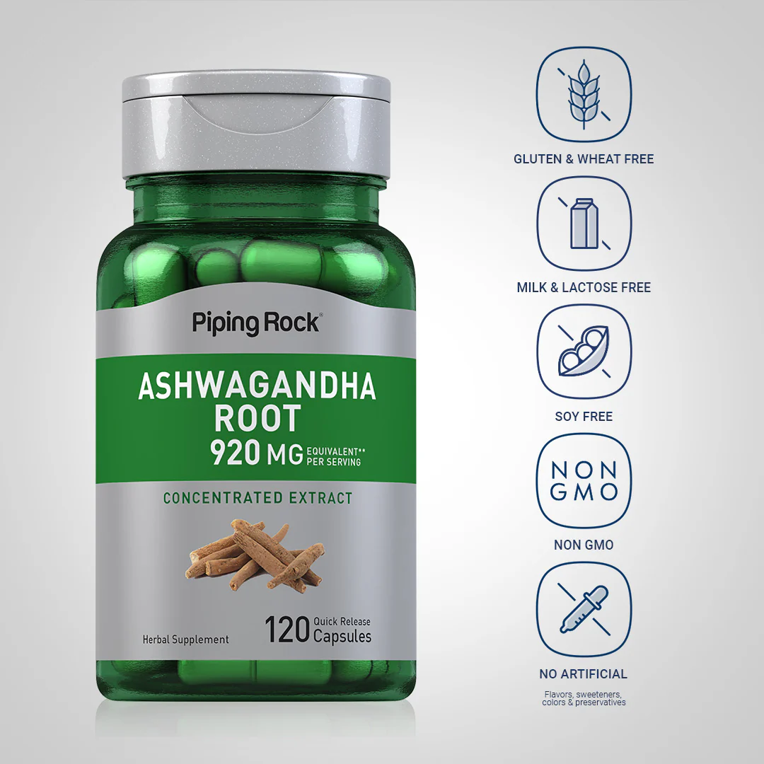Ashwagandha Root (Withania somnifera), 920 mg (per serving), 120 Quick Release Capsules, 2  Bottles - Image 5