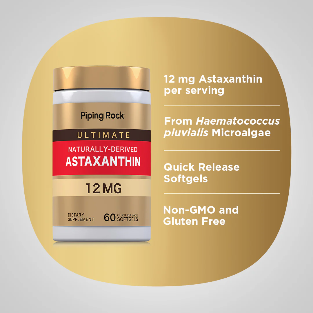 Astaxanthin, 12 mg, 60 Quick Release Softgels - Image 4