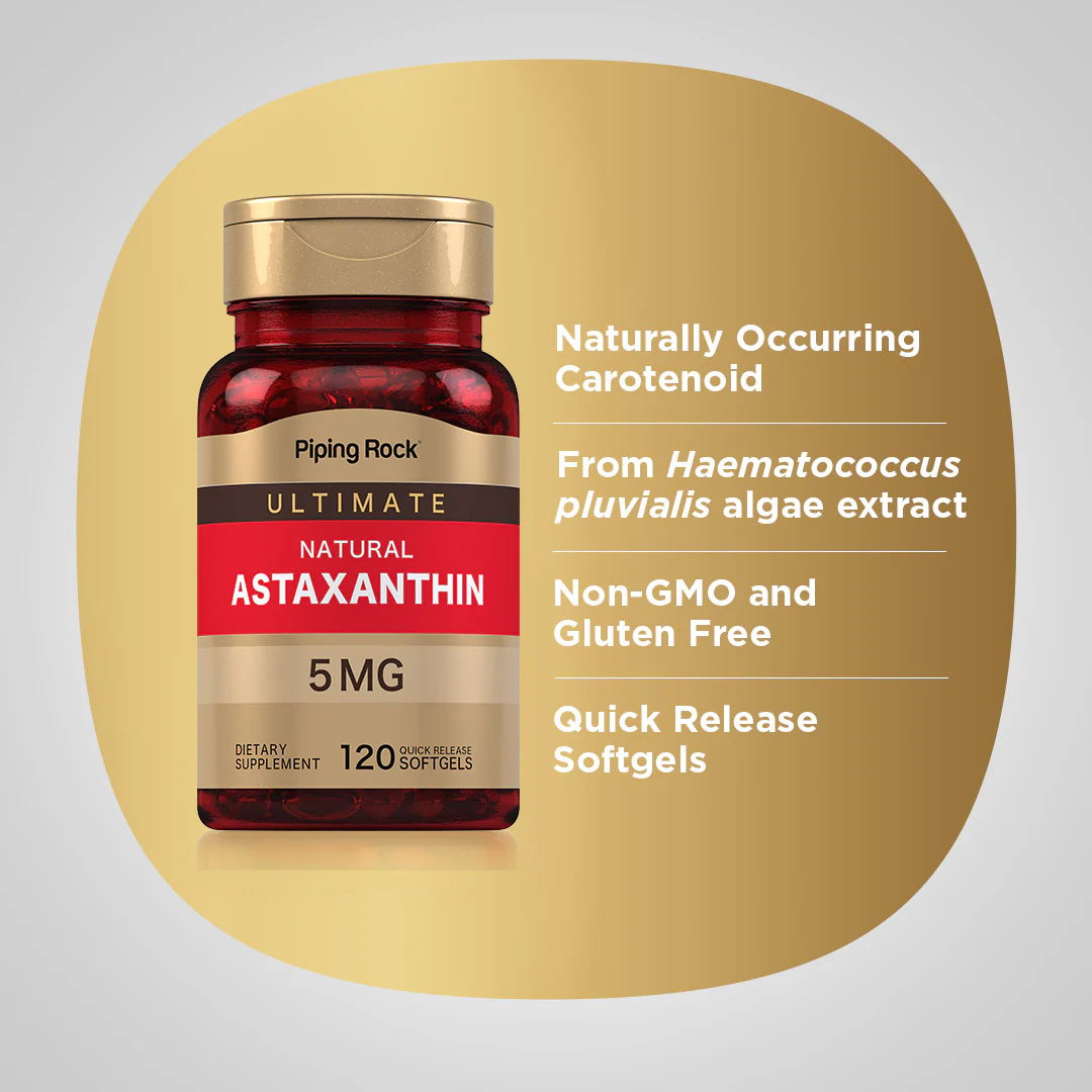 Astaxanthin, 5 mg, 120 Quick Release Softgels, 2  Bottles - Image 4