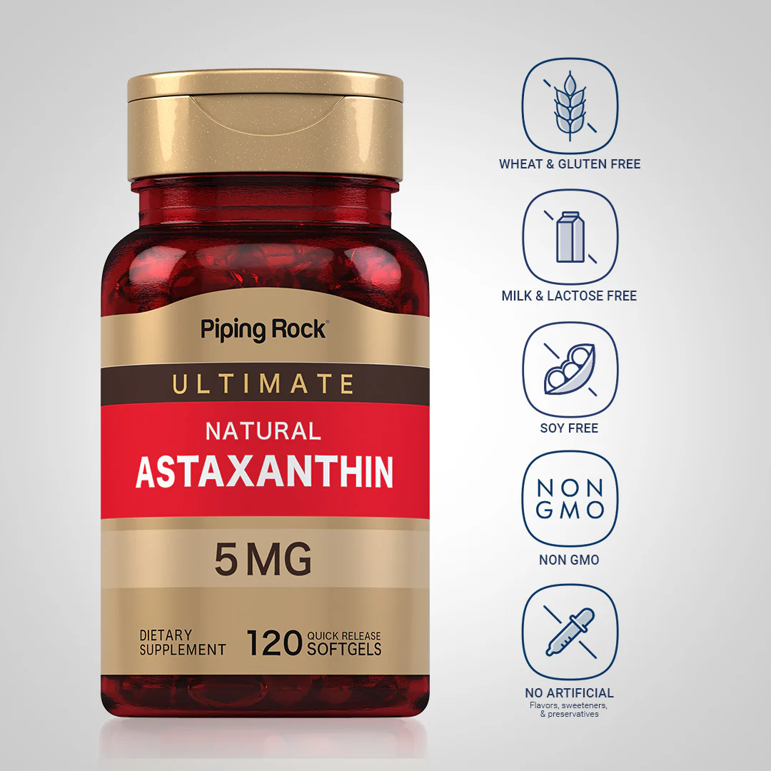 Astaxanthin, 5 mg, 120 Quick Release Softgels, 2  Bottles - Image 5