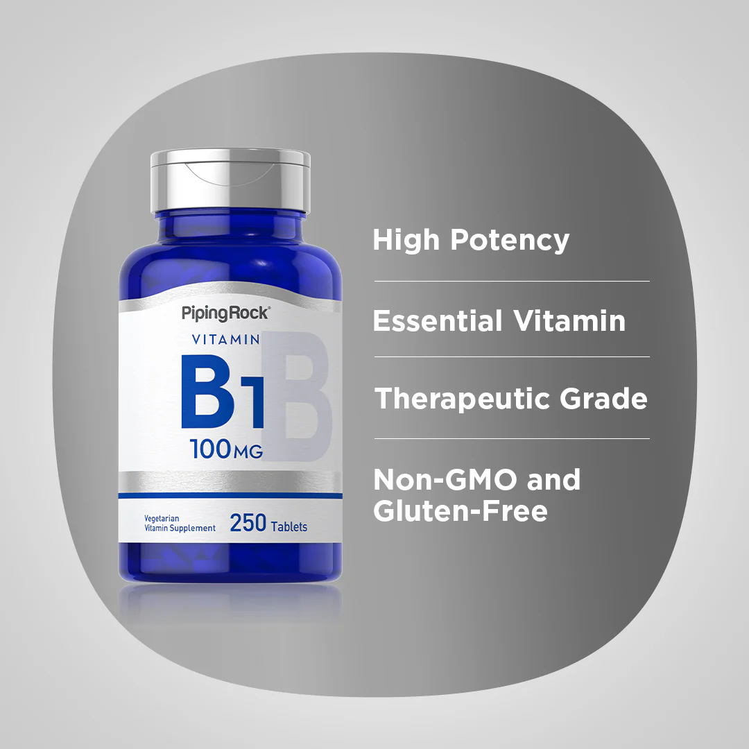 B-1 (Thiamin), 100 mg, 250 Vegetarian Tablets - Image 4