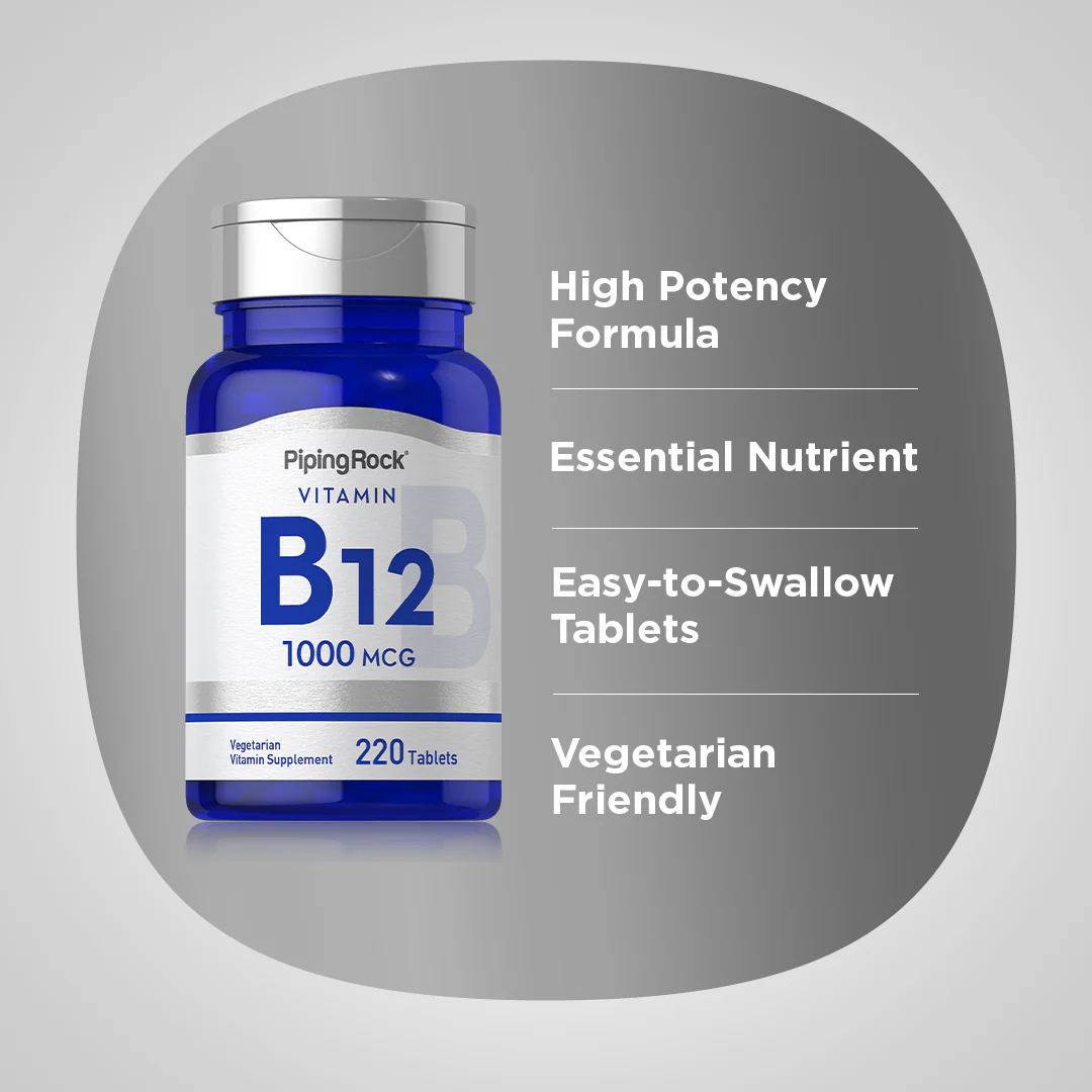 B-12, 1000 mcg, 220 Tablets, 2  Bottles - Image 4