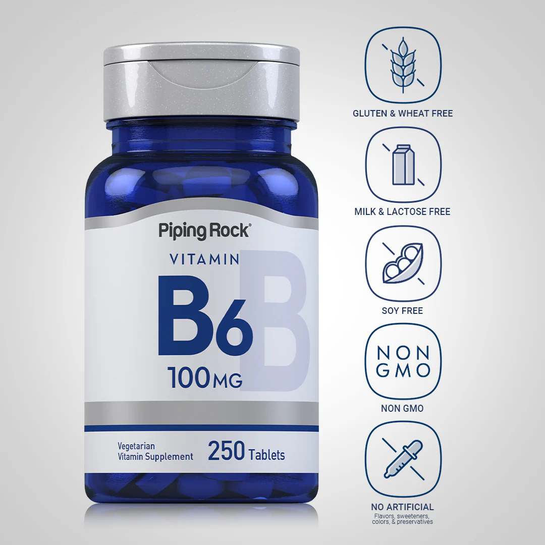 B-6 (Pyridoxine), 100 mg, 250 Tablets - Image 5