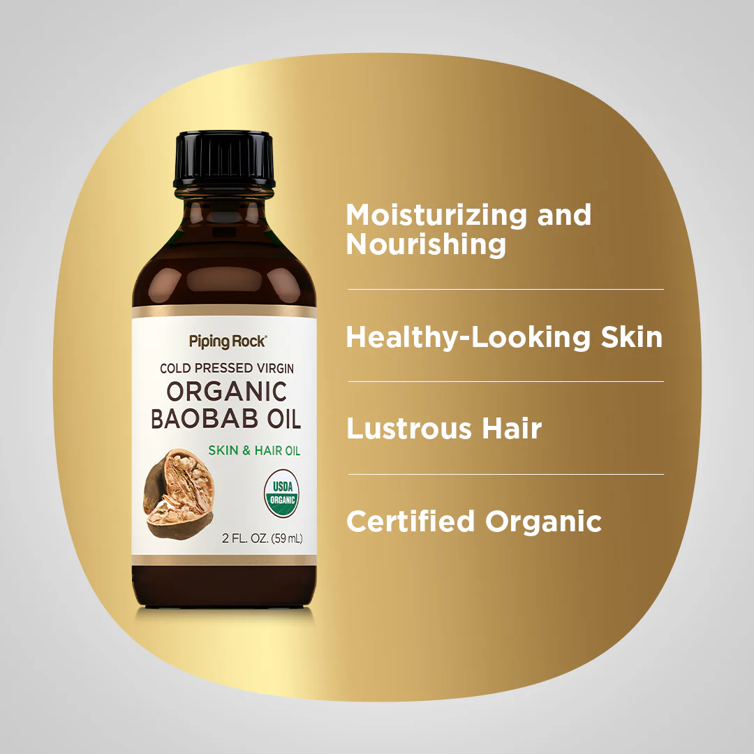 Baobab Oil Pure (Organic), 2 fl oz (59 mL) Bottle - Image 3