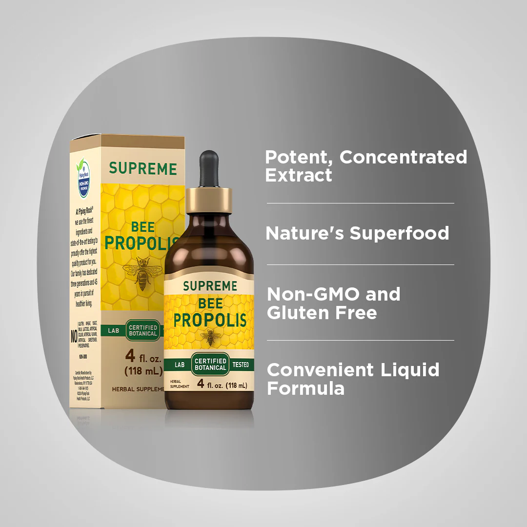 Bee Propolis, 4 fl oz (118 mL) Dropper Bottle, 2  Bottles - Image 3