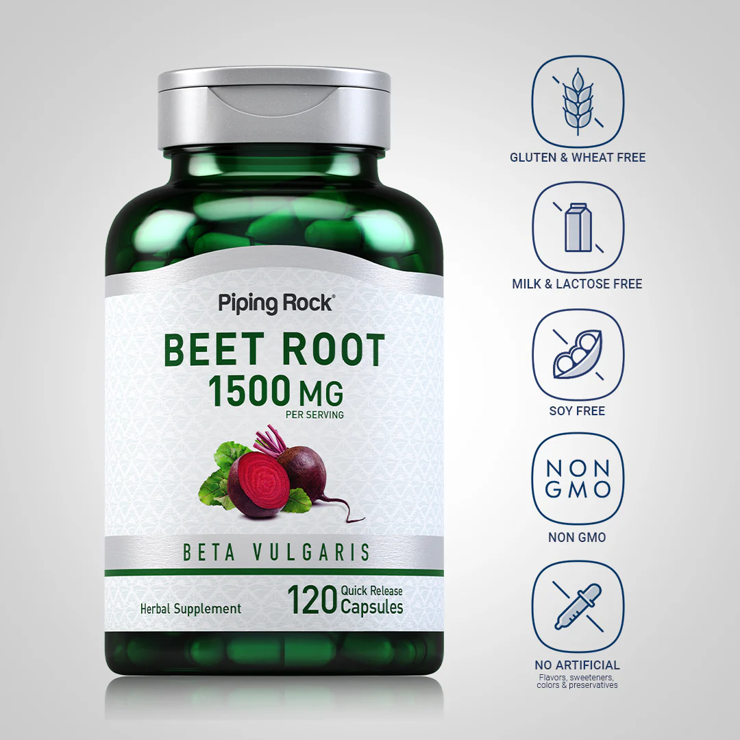 Beet Root, 1500 mg (per serving), 120 Quick Release Capsules, 2  Bottles - Image 5