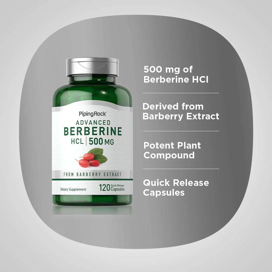 Berberine HCL, 500 mg, 120 Quick Release Capsules, 2  Bottles - Image 4