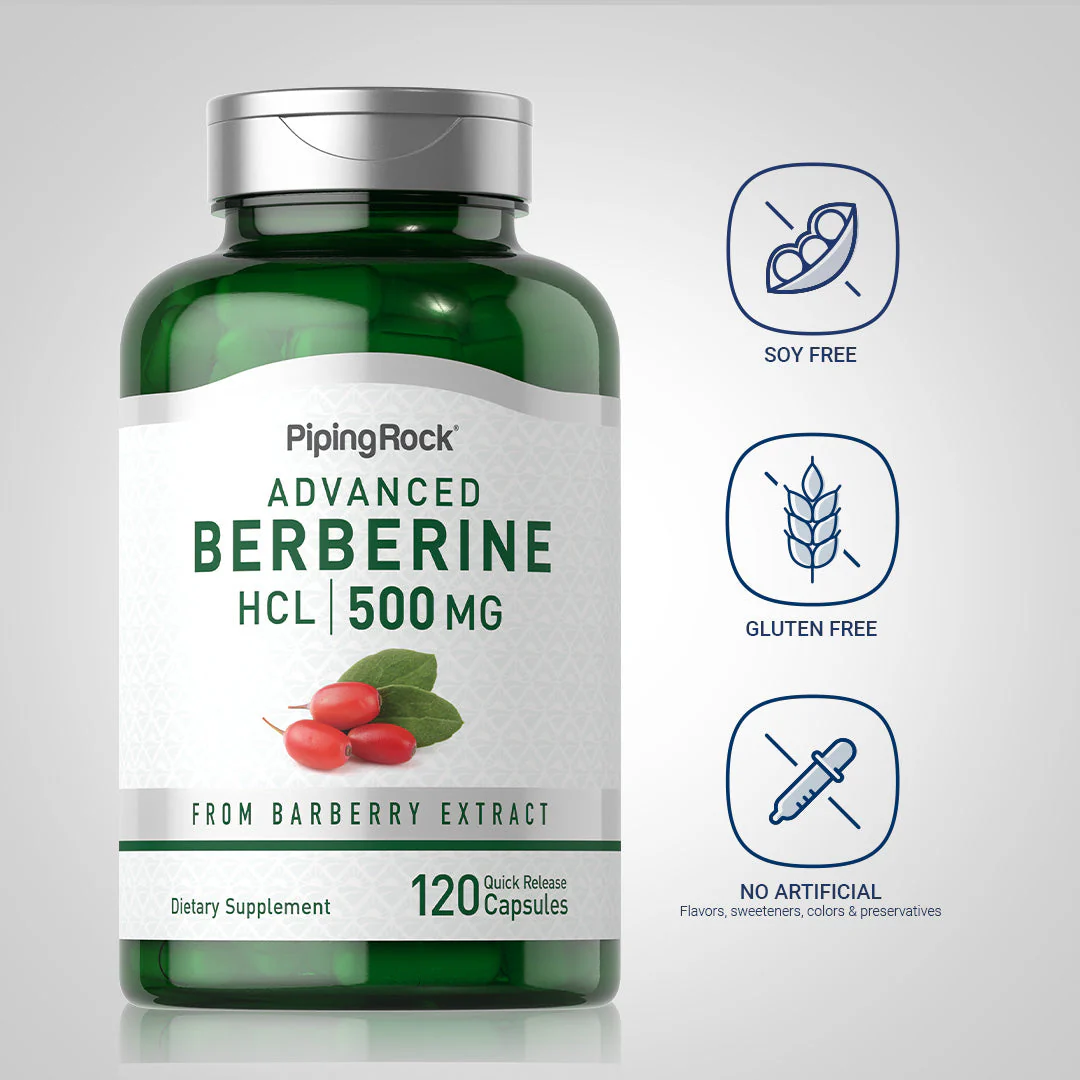 Berberine HCL, 500 mg, 120 Quick Release Capsules, 2  Bottles - Image 5