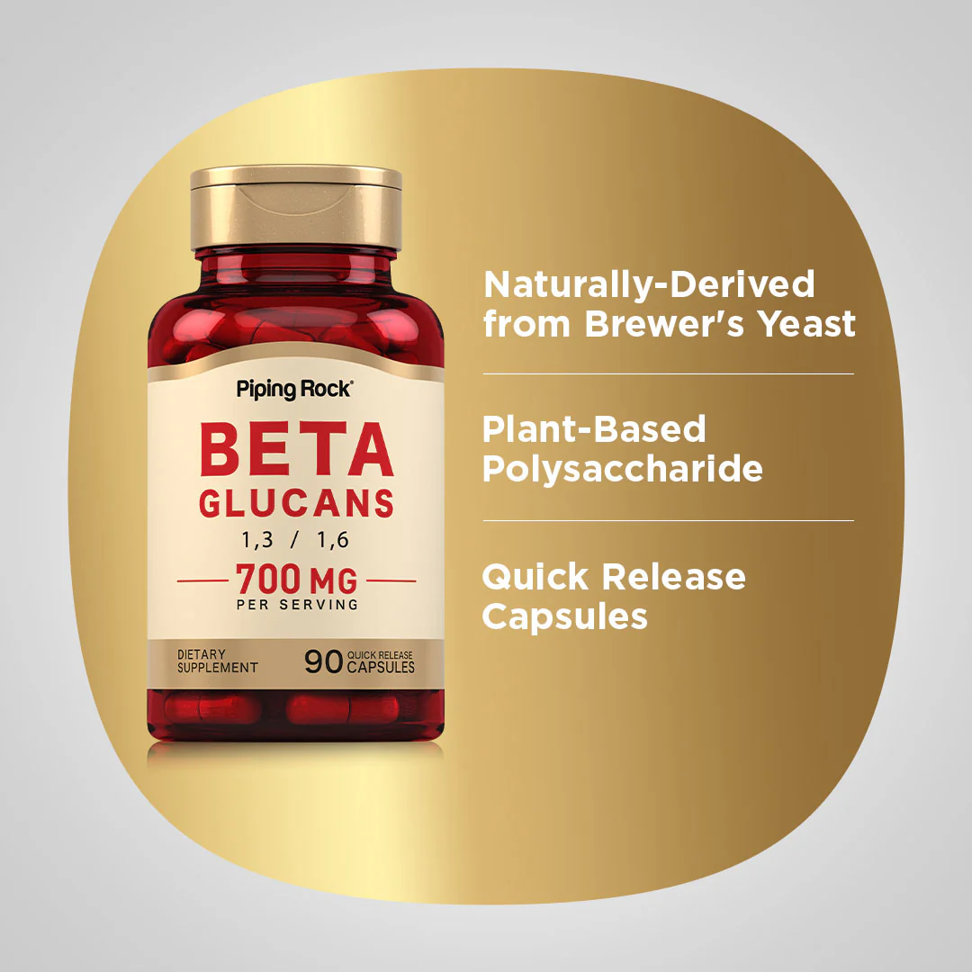 Beta 1,3/1,6-D-Glucan, 700 mg (per serving), 90 Quick Release Capsules - Image 4
