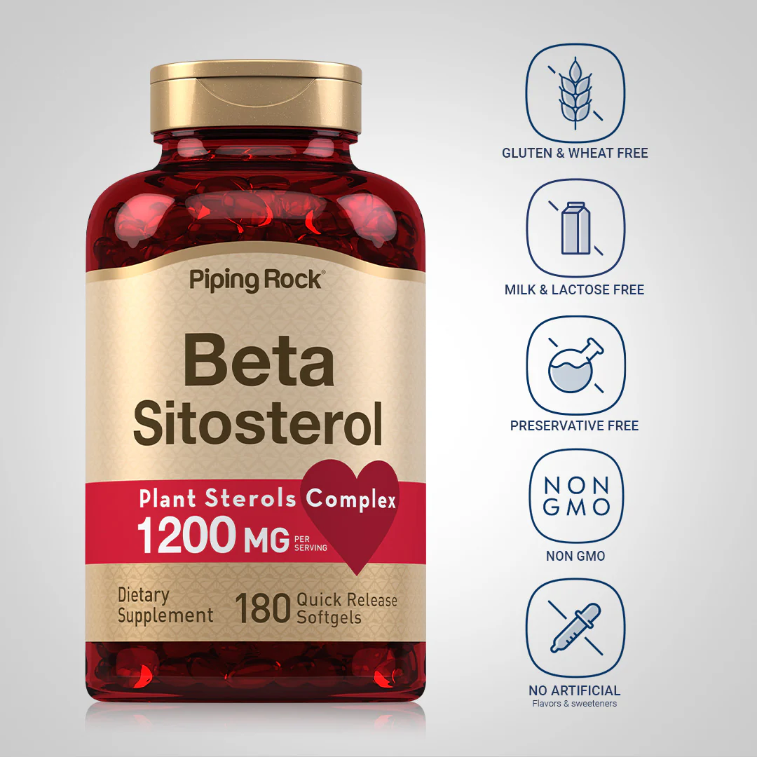 Beta Sitosterol, 1200 mg (per serving), 180 Quick Release Softgels - Image 5