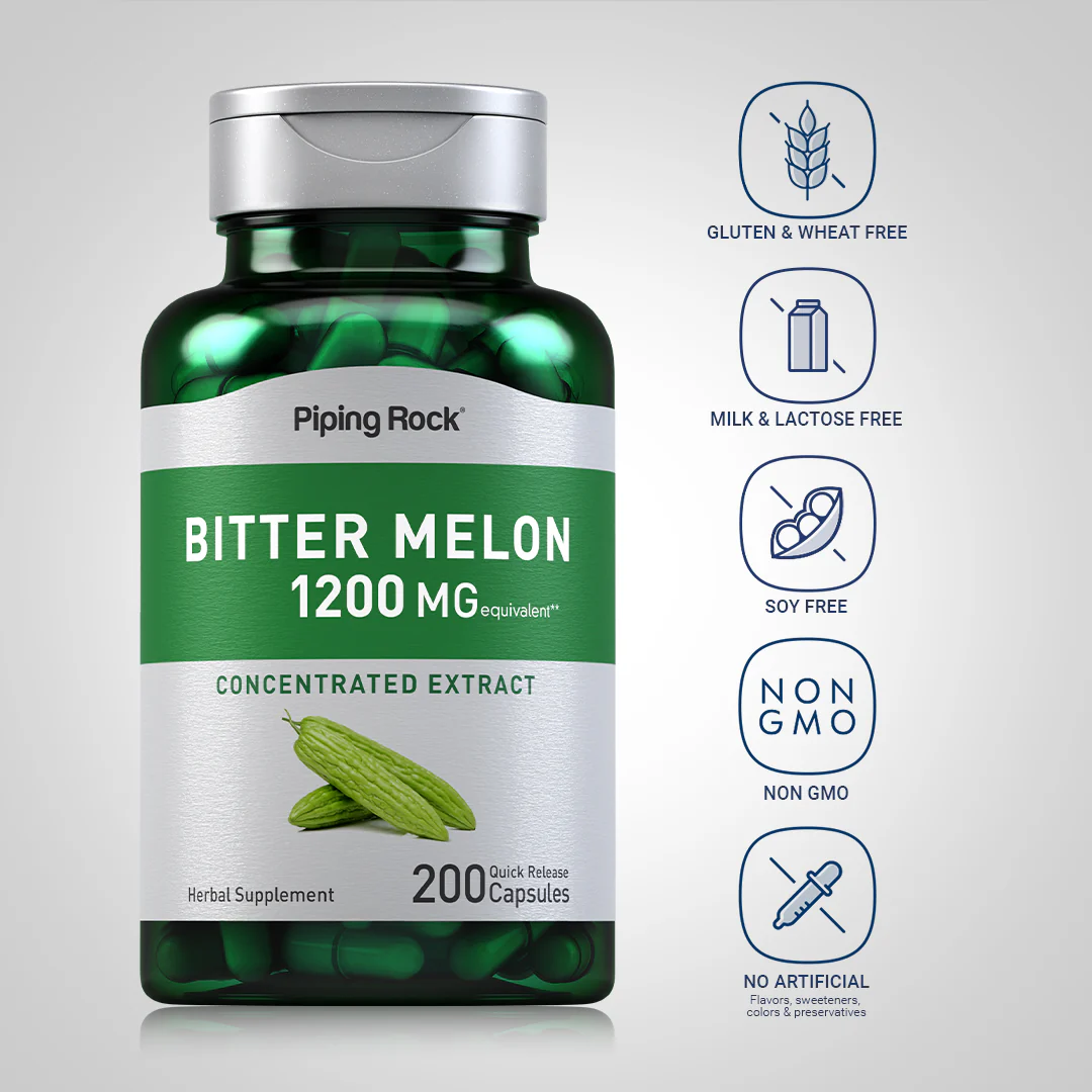 Bitter Melon / Momordica, 1200 mg, 200 Quick Release Capsules, 2  Bottles - Image 5