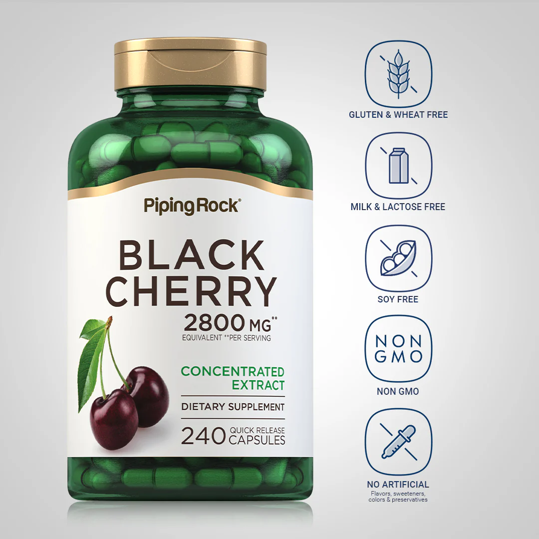 Black Cherry, 2800 mg (per serving), 240 Quick Release Capsules - Image 5