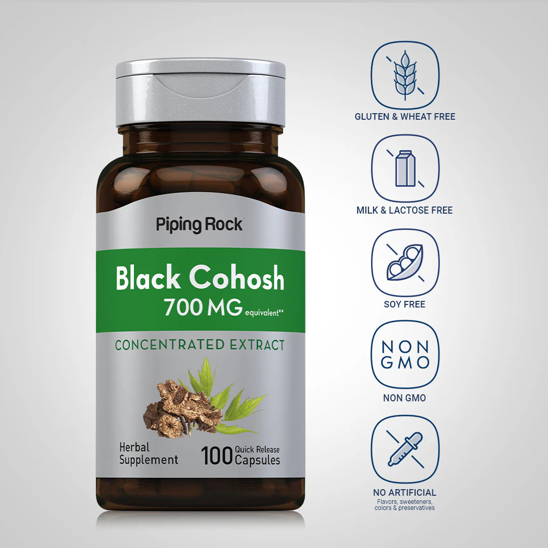 Black Cohosh, 700 mg, 100 Quick Release Capsules - Image 5