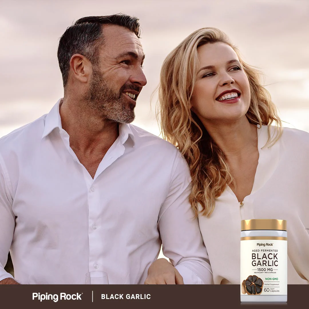 Black Garlic, 1500 mg (per serving), 60 Vegan Capsules, 2  Bottles - Image 6