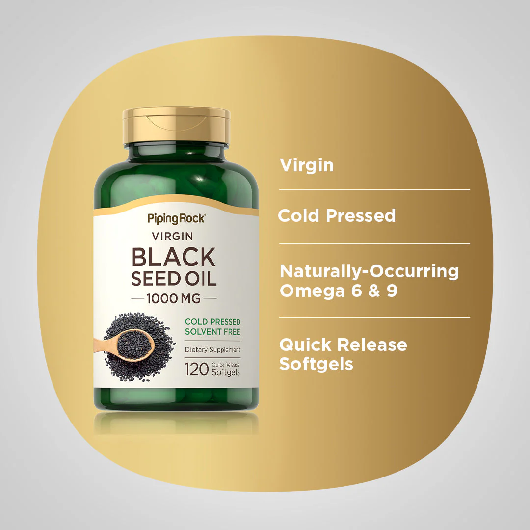 Black Seed Oil, 1000 mg, 120 Quick Release Softgels - Image 4