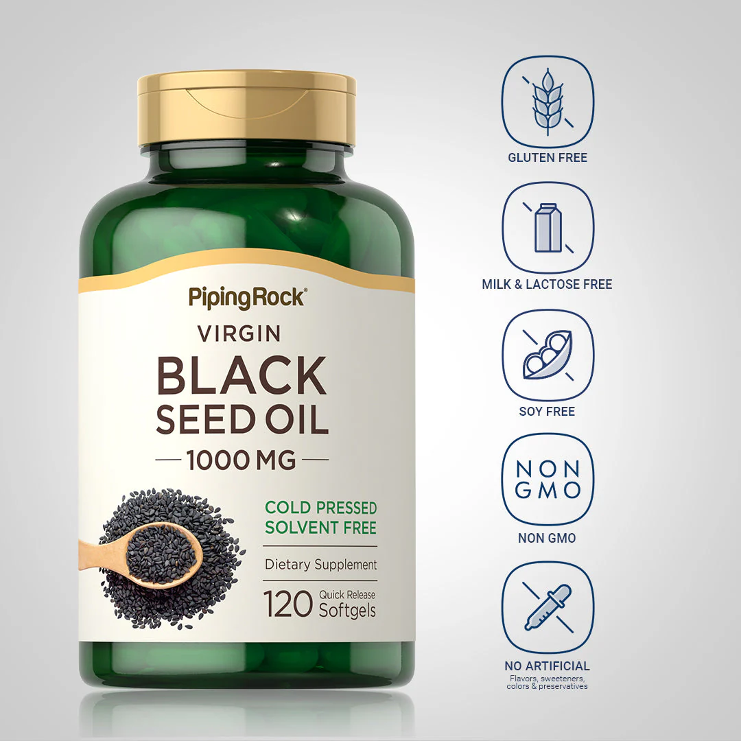 Black Seed Oil, 1000 mg, 120 Quick Release Softgels - Image 5
