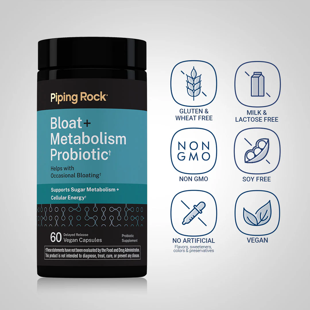 Bloat + Metabolism Probiotic, 60 Delayed Release Vegan Caps, 2  Bottles - Image 4