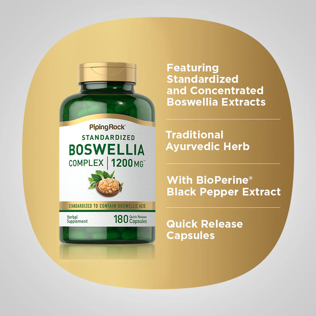 Boswellia Serrata, 1200 mg, 180 Quick Release Capsules - Image 4