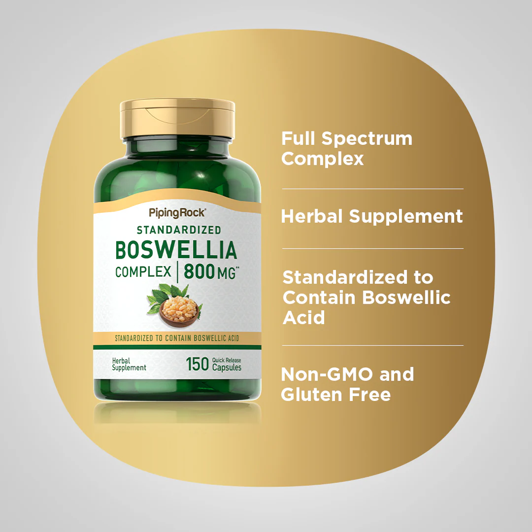 Boswellia Serrata Standardized Complex, 800 mg, 150 Quick Release Capsules - Image 4