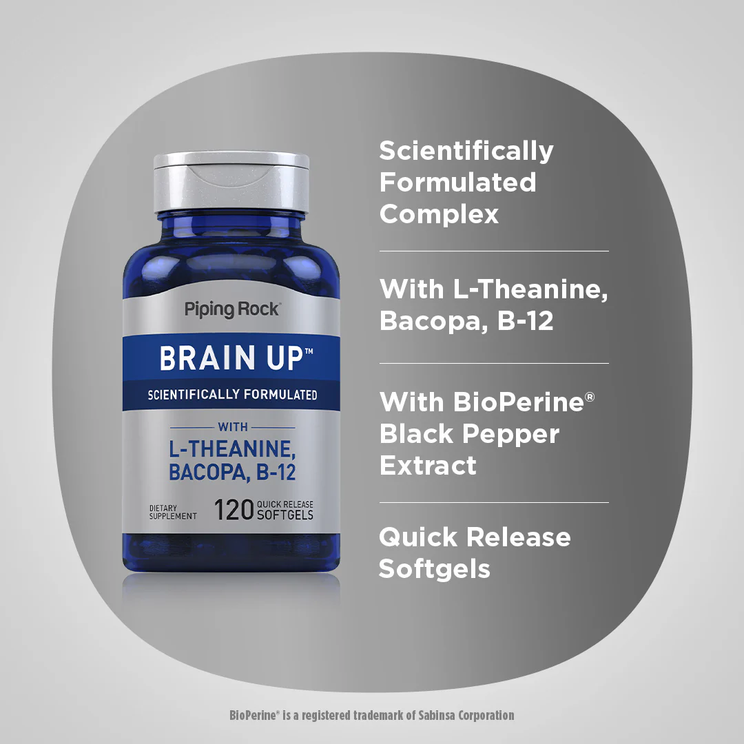 Brain Up, 120 Quick Release Softgels, 2  Bottles - Image 3