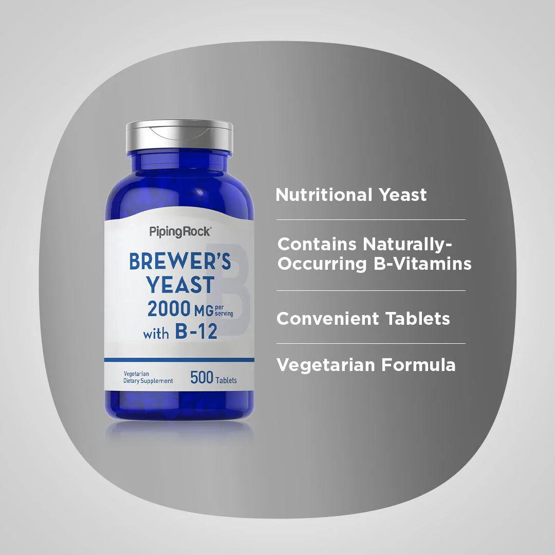 Brewer's Yeast, 2000 mg (per serving), 500 Tablets, 2  Bottles - Image 4