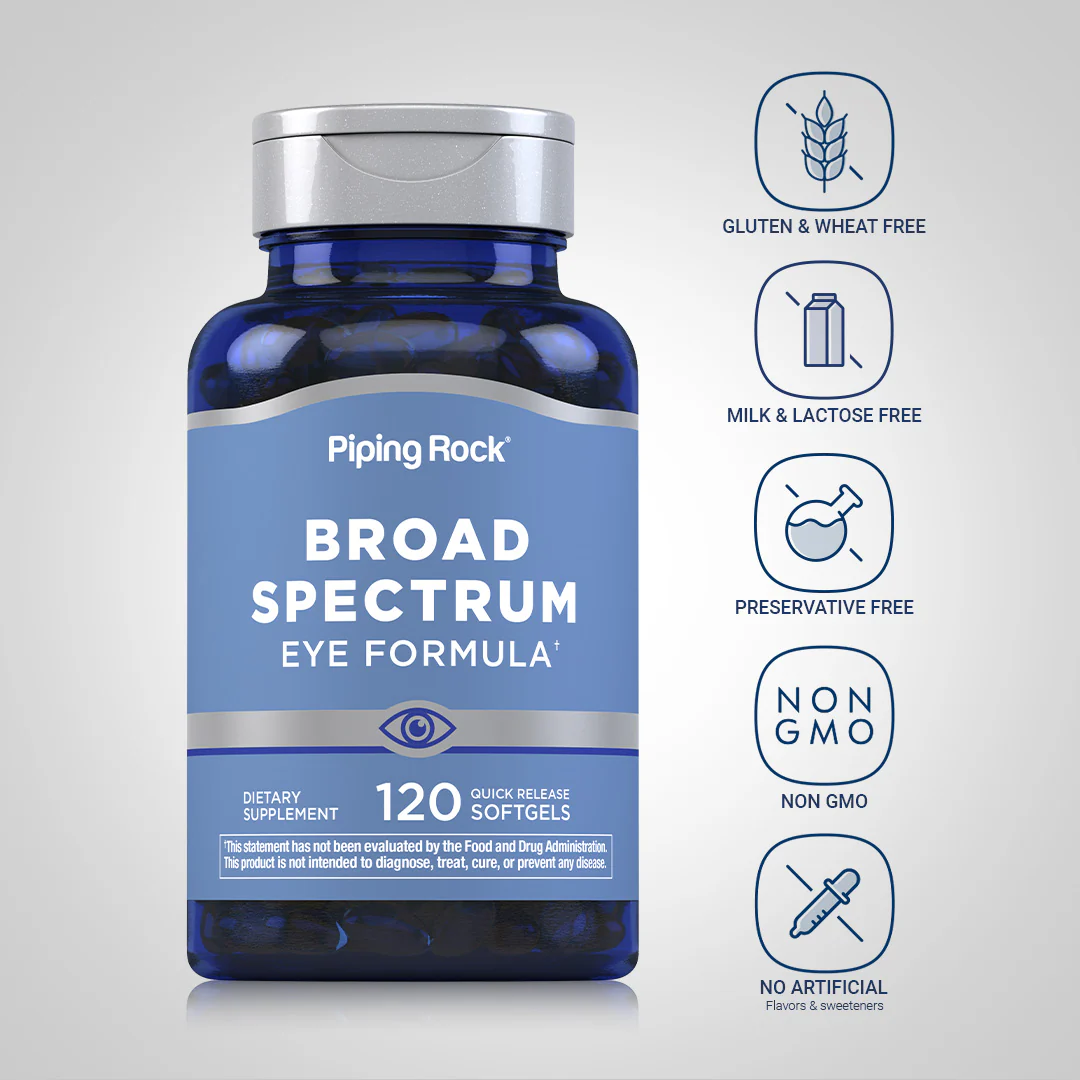 Broad Spectrum Eye Formula, 120 Quick Release Softgels, 2  Bottles - Image 4