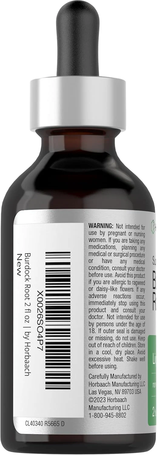 Burdock Root Liquid Extract Alcohol Free, 2 fl oz (59 mL) Dropper Bottle - Image 5