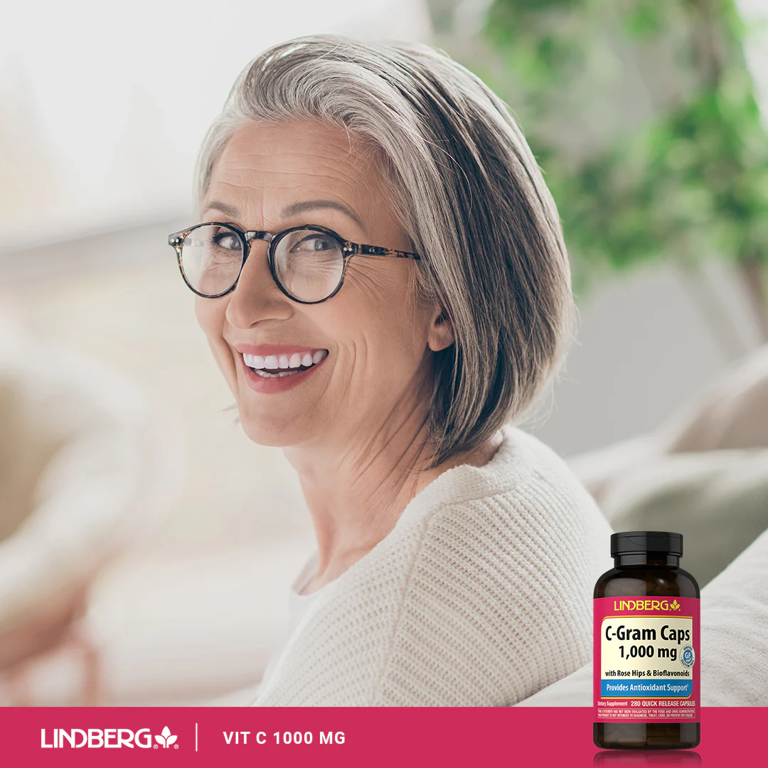 C-Gram 1000 mg with Rose Hips & Bioflavonoids, 280 Quick Release Capsules - Image 7