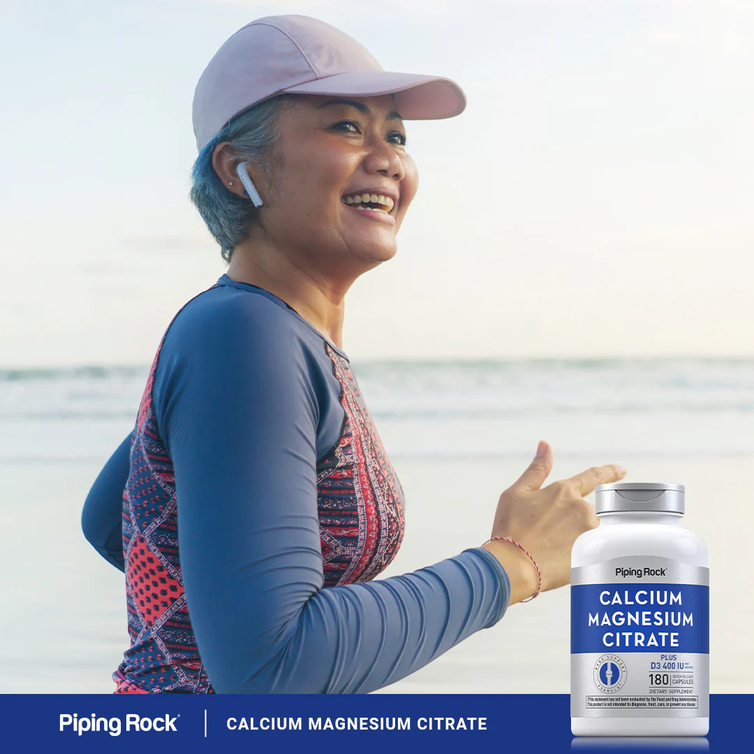Calcium & Magnesium Citrate Plus D3 (Cal 300mg/Mag 150mg/D3 400IU) (per serving), 180 Quick Release Capsules - Image 7