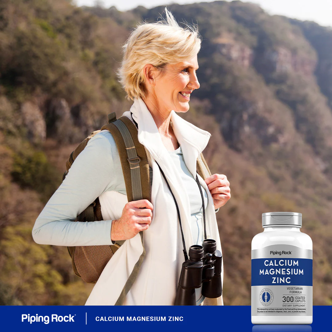 Calcium Magnesium Zinc (Cal 1000mg/Mag 400mg/Zn 15mg) (per serving), 300 Coated Caplets - Image 7