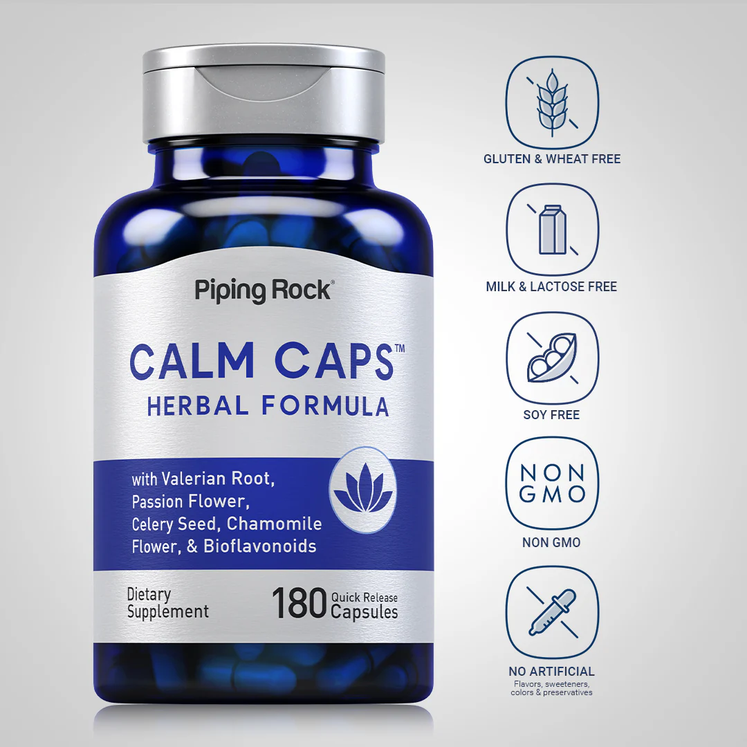 Calm Caps, 180 Quick Release Capsules, 2  Bottles - Image 5